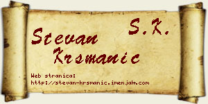 Stevan Krsmanić vizit kartica
